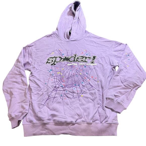 Sp5der Acai Hoodie Purple Streetwear Mens Size Medium Sweatshirt - Picture 2 of 10